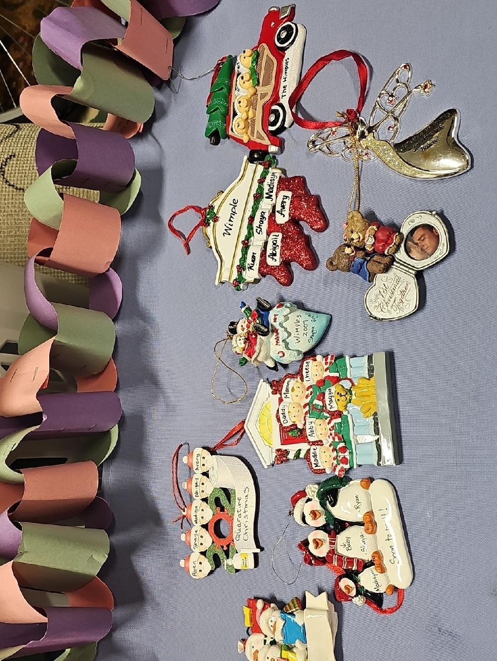 Hand-Painted Multi-Color Christmas Holiday Ornaments - Festive Tree Decor